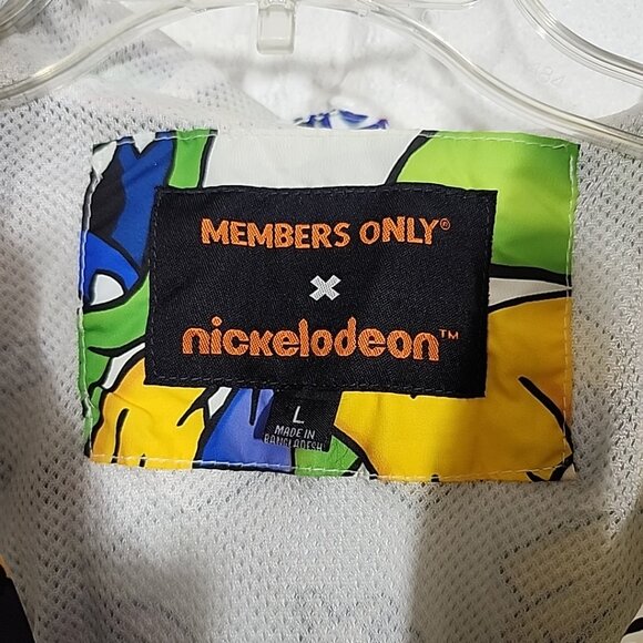 Members Only Vintage Large Nickelodeon Rugrats Printed Windbreaker Jacket Y2K - Picture 6 of 10